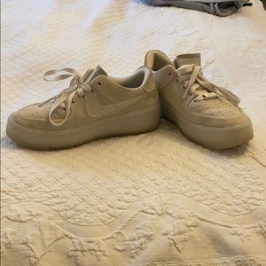 Beige AirForce 1 Nikes Size 7.5